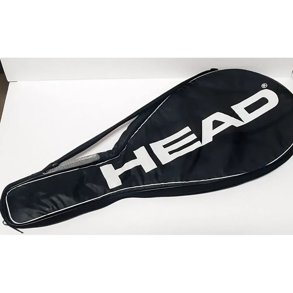 HEAD Tennis Single Racquet Cover Carrier Vinyl Black/White Zip 28.5x13.5x1.5
